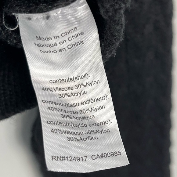 DANIELLE BERNSTEIN Cable Knit Cropped Sweater Black Size S WeWoreWhat - Picture 9 of 12